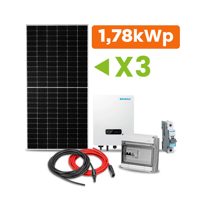Kit Fotovoltaico Monofásico ON-GRID 1,78kWp