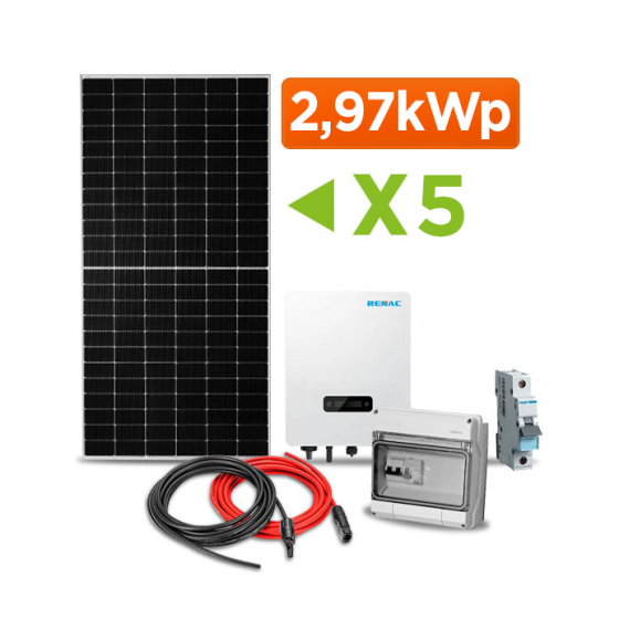 Kit Fotovoltaico Monofásico ON-GRID 2,97kWp