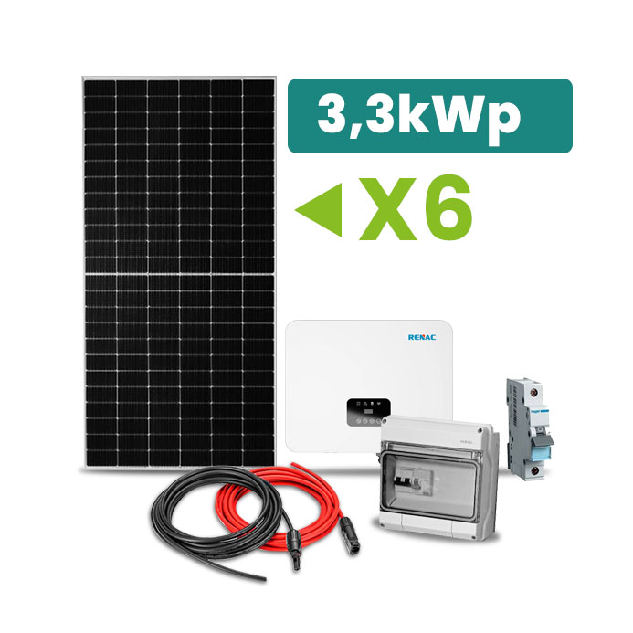 Kit Fotovoltaico Monofásico ON-GRID Hibrído (Alta Voltagem) 3,3kWp