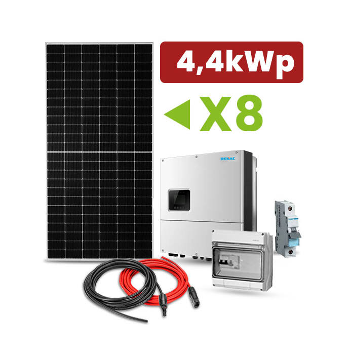 Kit fotovoltaico painel inversor 4,4kwp