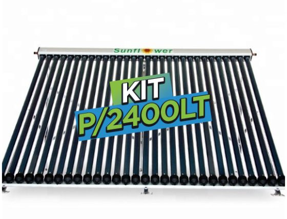 Kit Solar Térmico Circulação Forçada P/2400LT - Sunflower