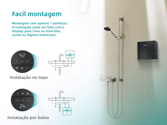 Instalação do aquecedor de agua elétrico